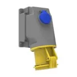 Bemis 3/63A. 90° Eğik P. Prizli Duvar Priz IP44 BC1-4303-2537