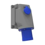 Bemis 3/63A. 90° Eğik P. Prizli Duvar Fiş IP44 BC1-4403-2238