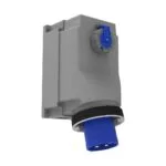 Bemis 3/125A. 90° Eğik 1/16A. Mak. Prizli Duvar Fişi IP67 BC1-6403-7238