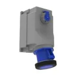 Bemis 3/125A. 90° Eğik 1/16A. Mak. Prizli Duvar Prizi IP67 BC1-6403-7537