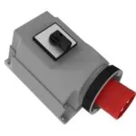 Bemis 4/125A. 90° Eğik Pako Şalterli Duvar Fişi IP65 BC1-6504-7240