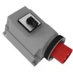 Bemis 5/125A. 90° Eğik Pako Şalterli Duvar Fişi IP65 BC1-6505-7240