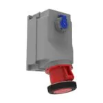 Bemis 5/125A. 90° Eğik 1/16A. Mak. Prizli Duvar Prizi IP67 BC1-6505-7537