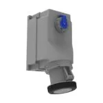 Bemis 4/160A. 90° Eğik 1/16A. Mak. Prizli Duvar Prizi IP67