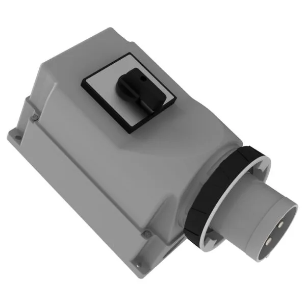 Bemis 5/160A. 90° Eğik Pako Şalterli Duvar Fişi IP65