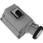 Bemis 5/160A. 90° Eğik Pako Şalterli Duvar Prizi IP65