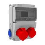 Bemis 5/32A. 380V. 1 Ad. Ön - 5/16A. 380V. 1 Ad. Ön - 1/16A. 220V. 2 Ad. Yan IP44 BD2-2134-1182