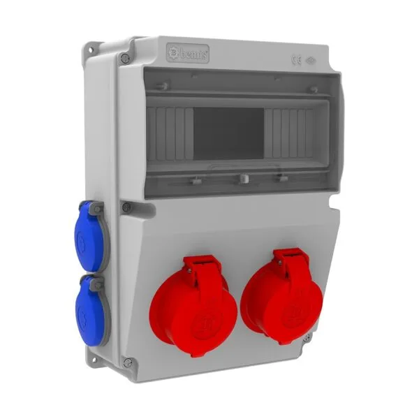 Bemis 3/25A. 380V. 2 Ad. Ön - 1/16A. 220V. 4 Ad. Yan IP44 BD2-2205-4020