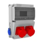 Bemis 4/16A. 380V. 2 Ad. Ön - 1/16A. 220V. 2 Ad. Yan IP44 BD2-2212-2020