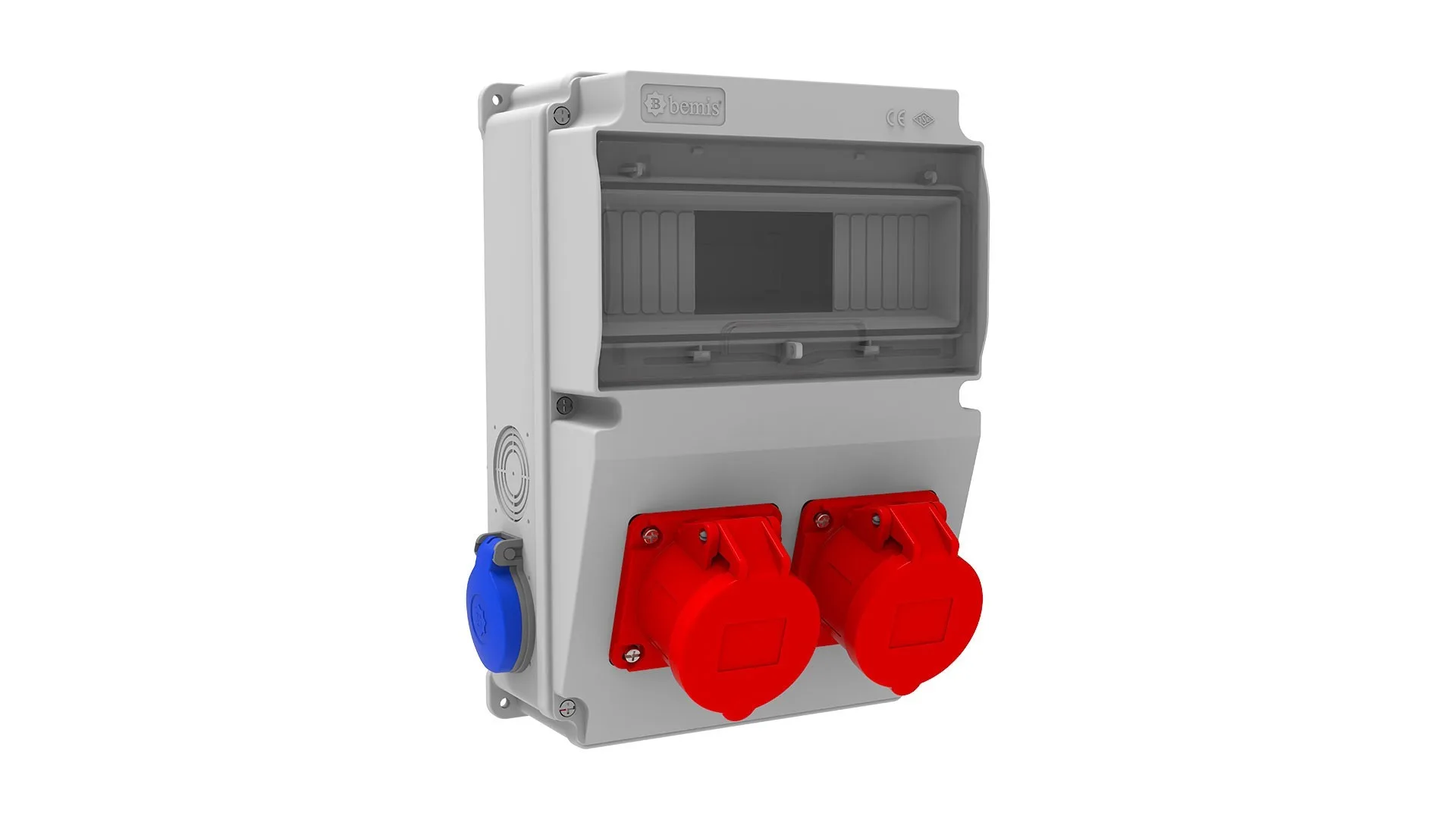 Bemis BD2-2212-2020 Bemis 4/16A. 380V. 2 Ad. Ön - 1/16A. 220V. 2 Ad. Yan IP44 BD2-2212-2020