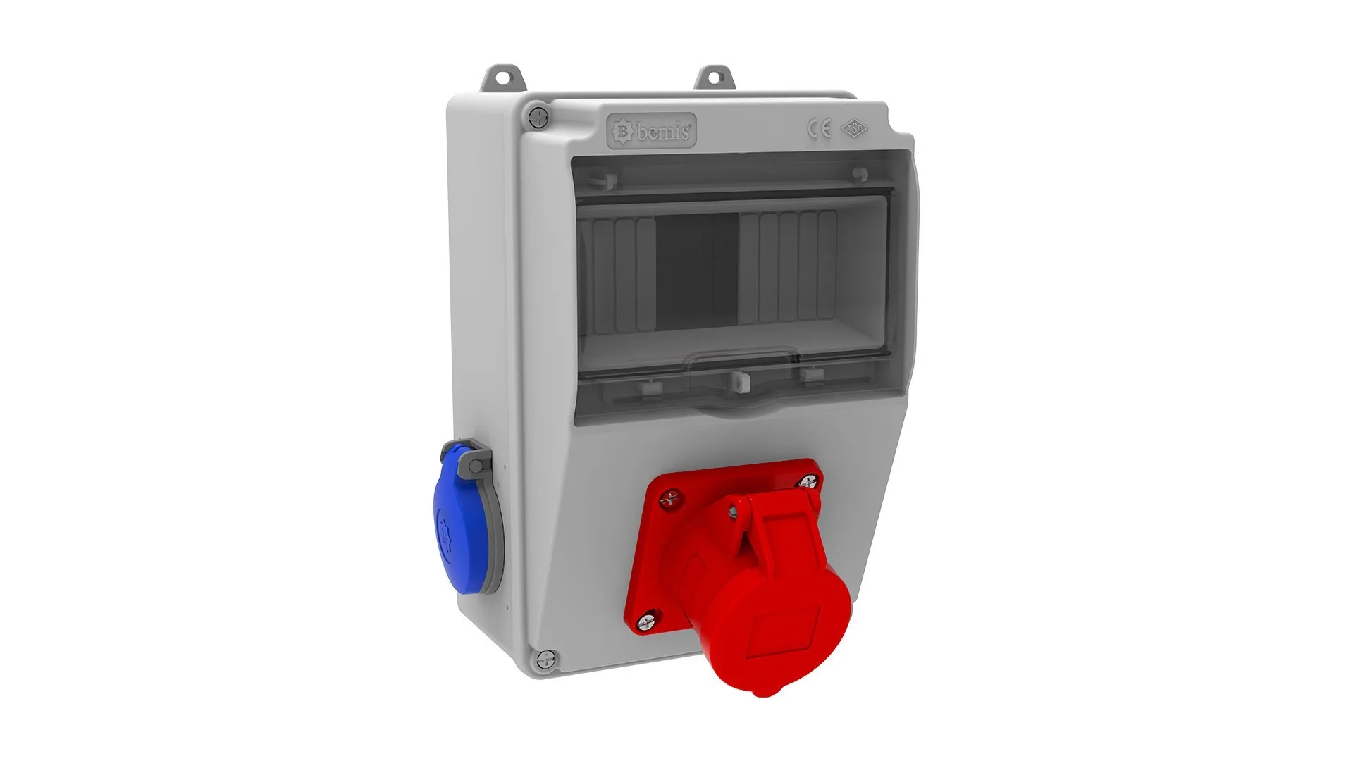 Bemis BD5-2112-2020 Bemis 4/16A. 380V. 1 Ad. Ön - 1/16A. 220V. 2 Ad. Yan IP44 BD5-2112-2020
