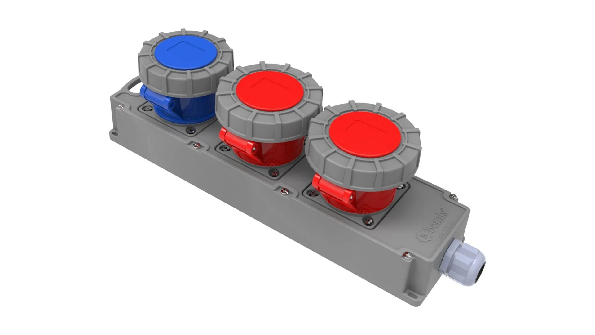 Bemis 5/32A. 380V. 2 Ad. + 3/16A. 220V. 1 Ad. IP67