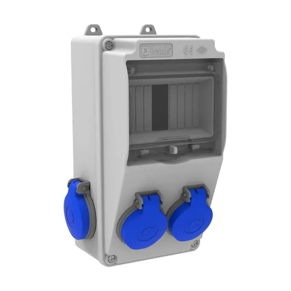 Bemis 1/16A. 220V. 2 Ad. Ön 1/16A. 220V. 2 Ad. Yan IP44 BH1-2202-2020