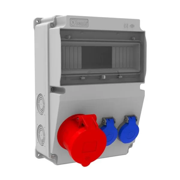 Bemis 5/32A. 380V. 1 Ad. Ön - 1/16A. 220V. 2 Ad. Ön IP44 BH2-2134-2020