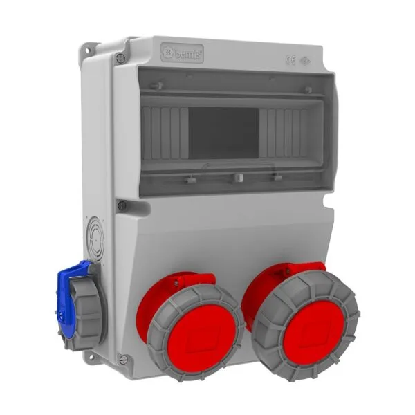 Bemis 5/32A. 380V. 1 Ad. Ön 5/16A. 380V. 1 Ad. Ön 1/16A. 220V. 2 Ad. Yan IP66 BH2-6130-1142