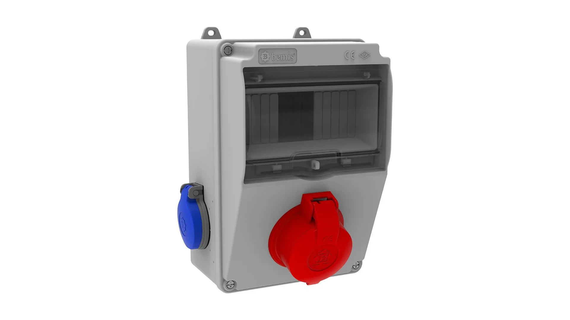 Bemis BH5-2105-2020 Bemis Ön 1 Ad. 3/25A. 380V. Yan 2 Ad. 1/16A. 220V. IP44 BH5-2105-2020