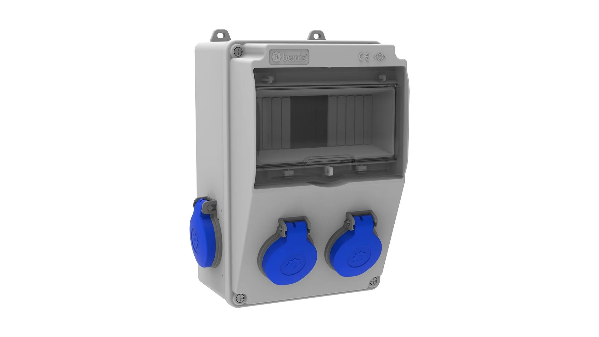 Bemis BH5-2202-2020 Bemis 1/16A. 220V. 2 Ad. Ön - 1/16A. 220V. 2 Ad. Yan IP44 BH5-2202-2020