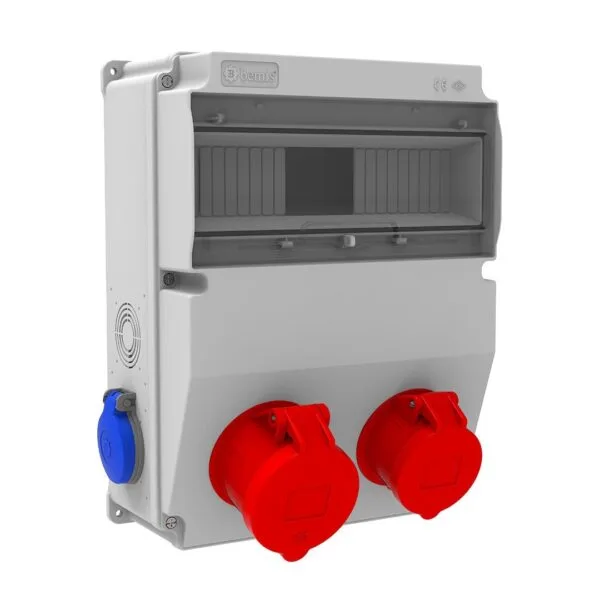 Bemis 5/32A. 380V. 1 Ad. Ön - 5/16A. 380V. 1 Ad. Ön - 1/16A. 220V. 2 Ad. Yan IP44 BH6-2134-1182