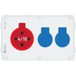 Bemis 4/16A 380V IP44 1 Adet 1/16A 220V IP44 2 Adet Prizl Kulpsuz Powerbox IP44