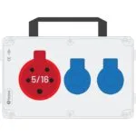 Bemis 5/16A 380V IP44 1 Adet 1/16A 220V IP44 2 Adet Prizl Kulplu Powerbox IP44