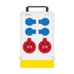 Bemis 5/16A 380V IP44 2 Adet 1/16A 220V IP44 4 Adet Prizli Kulplu Destek Ayaklı Powerbox IP44