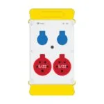 Bemis 5/32A 380V IP44 2 Adet 1/16A 220V IP44 2 Adet Prizli Termal Sigortalı Destek Ayaklı Powerbox IP44