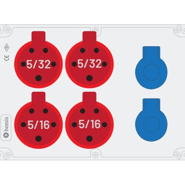 Bemis 5/32A 380V IP44 2 Adet 5/16A 380V IP44 2 Adet 1/16A 220V IP44 2 Adet Prizli Kulpsuz Powerbox IP44