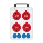 Bemis 5/32A 380V IP44 2 Adet 5/16A 380V IP44 2 Adet 1/16A 220V IP44 4 Adet Prizli Kulplu Powerbox IP44