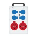 Bemis 5/32A 380V IP44 2 Adet 1/16A 220V IP44 4 Adet Prizli Termal Sigortalı Kulplu Powerbox IP44