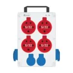 Bemis 5/32A 380V IP44 4 Adet 1/16A 220V IP44 2 Adet Ön 1/16A 220V IP44 2 Adet Yan Prizli Kulplu Powerbox IP44