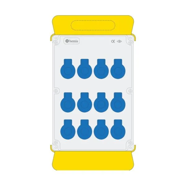 Bemis 1/16A 220V IP44 12 Adet Prizli Destek Ayaklı Powerbox IP44