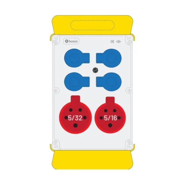 Bemis 5/32A 380V IP44 1 Adet 5/16A 380V IP44 1 Adet 1/16A 220V IP44 4 Adet Prizli Termal Sigortalı Destek Ayaklı