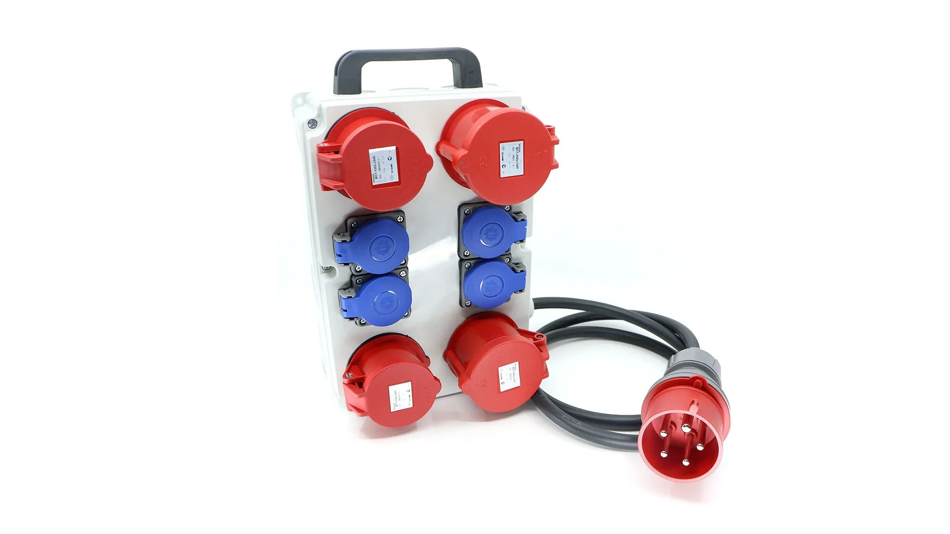 Bemis BKP38229-2647 Bemis 5/32A 2 Adet 5/16A 2 Adet 1/16A 4 Adet İ Kulplu 5/32A Fişli Powerbox IP44