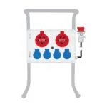 Bemis 5/32A 380V IP44 2 Adet 1/16A 220V IP44 4 Adet Prizli Termal Sigortalı Boru Ayaklı 5/32A Fişli Powerbox IP44