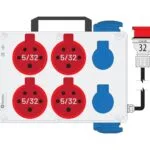 Bemis 5/32A 380V IP44 4 Adet 1/16A 220V IP44 2 Adet Ön 1/16A 220V IP44 2 Adet Yan Prizli Kulplu 5/32A Fişli Powerbox IP44