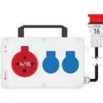 Bemis 4/16A 380V IP44 1 Adet 1/16A 220V IP44 2 Adet Prizli Kulplu 4/16A Fişli Powerbox IP44