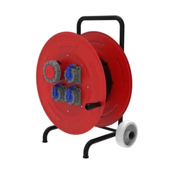 Bemis 1/16A. 220V. 3 Ad. 5/32A. 380V. 1 Ad. IP67 Prizli Metal Makara 5x2,5mm TTR 100m. Kapasiteli Arabalı IP67