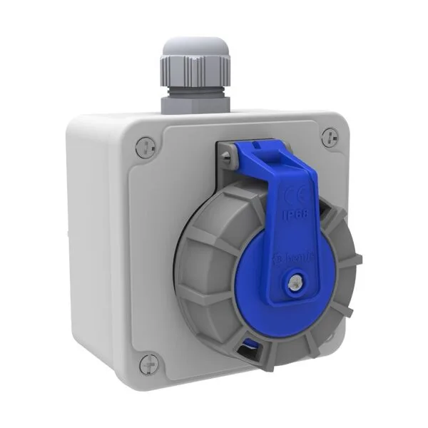 Bemis Vidalı Bağlantılı Düz Duvar Priz IP68