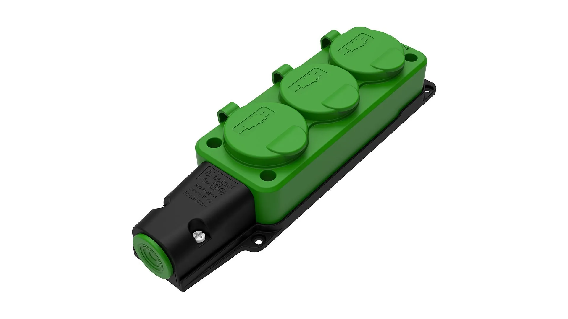 Bemis BV1-1402-3613 Bemis Üçlü Grup Priz (yeşil) IP54