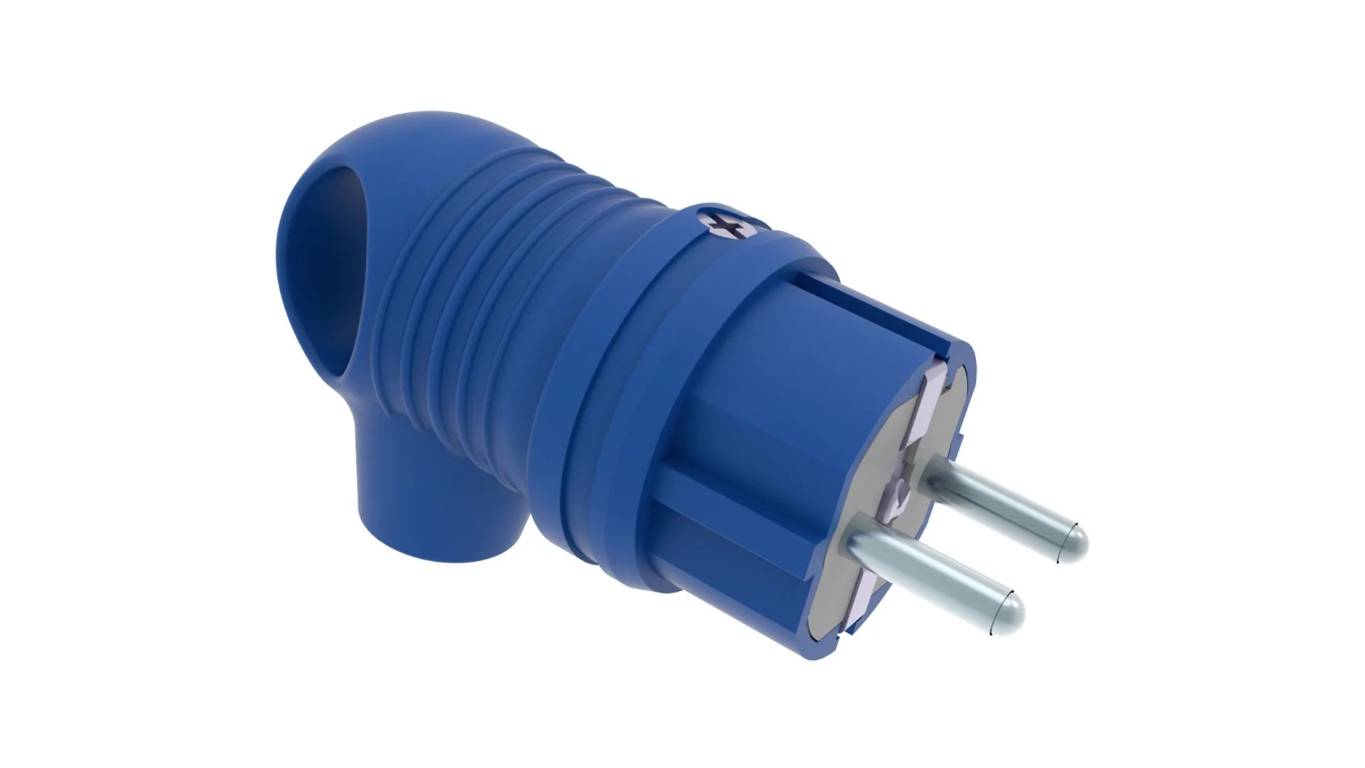 Bemis BV2-1402-2021 Bemis Kulplu Eğik Fiş (mavi) IP44