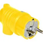 Bemis UPS Kulplu Eğik Fiş (Sarı) IP44