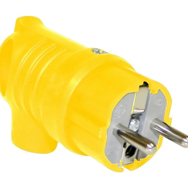 Bemis UPS Kulplu Eğik Fiş (Sarı) IP44