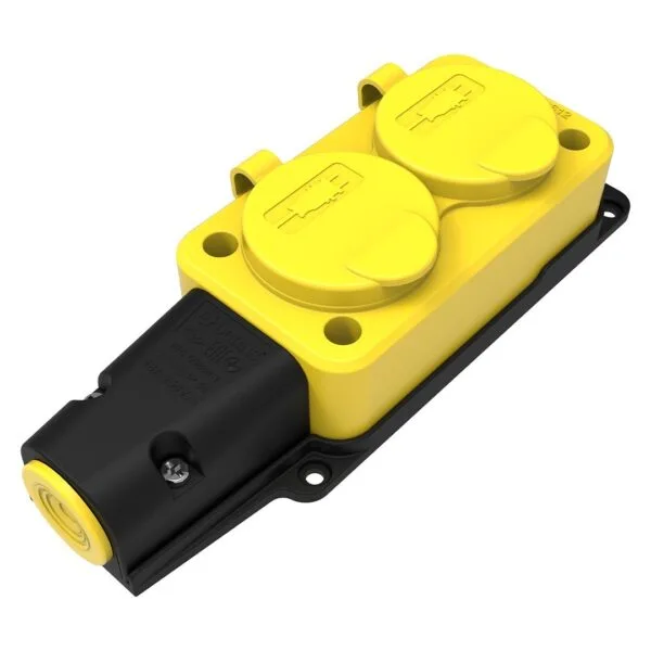 Bemis İkili Grup Priz (Sarı) IP54