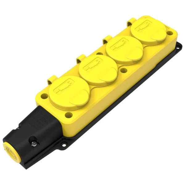 Bemis Dörtlü Grup Priz (Sarı) IP54