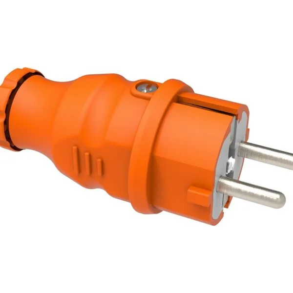 Bemis 1X16A 220V Turuncu Kauçuk Düz Fiş