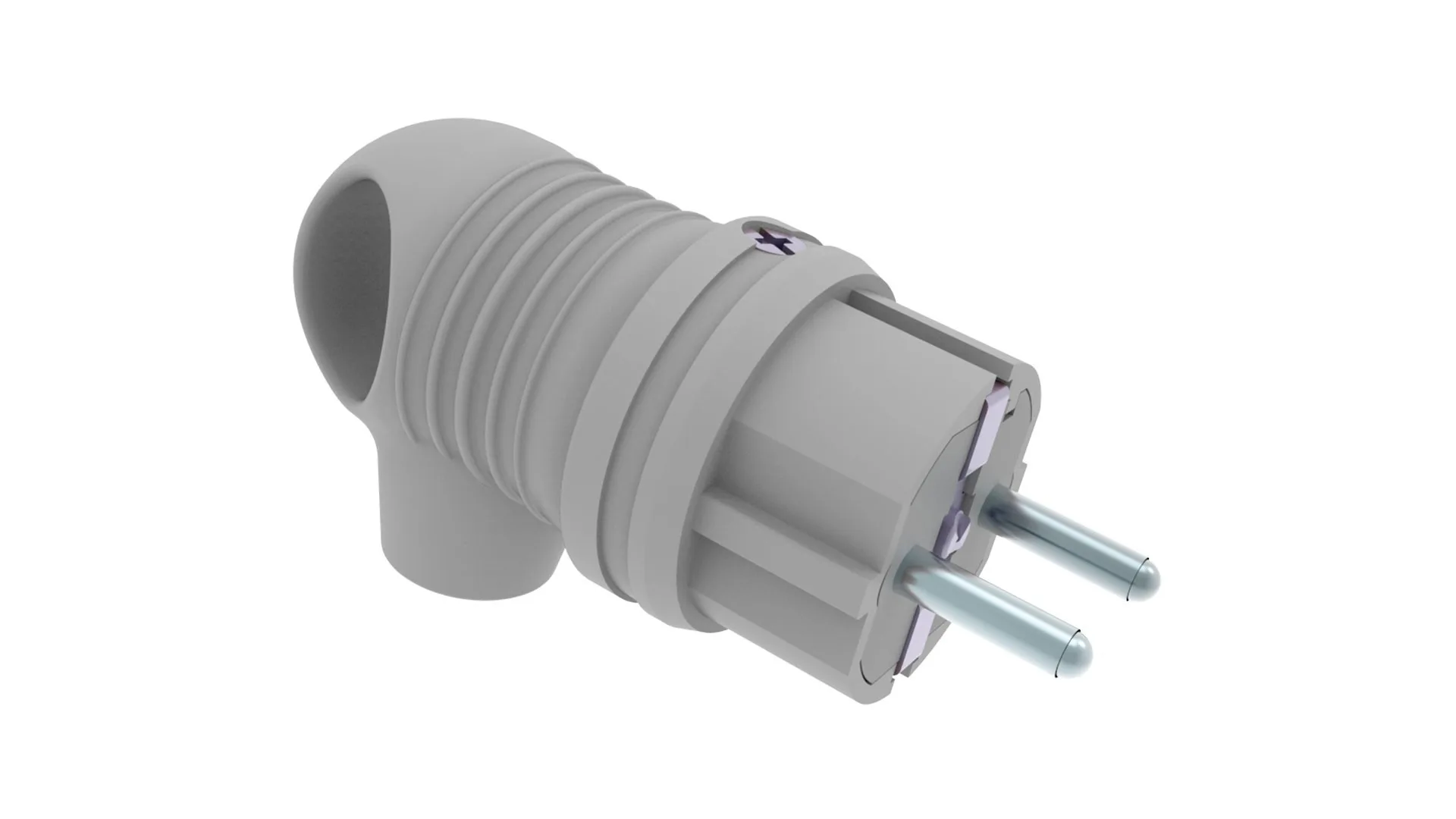 Bemis BV5-1402-2021 Bemis Kulplu Eğik Fiş (gri) IP44