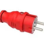 Bemis Düz Fiş (Kırmızı) IP44