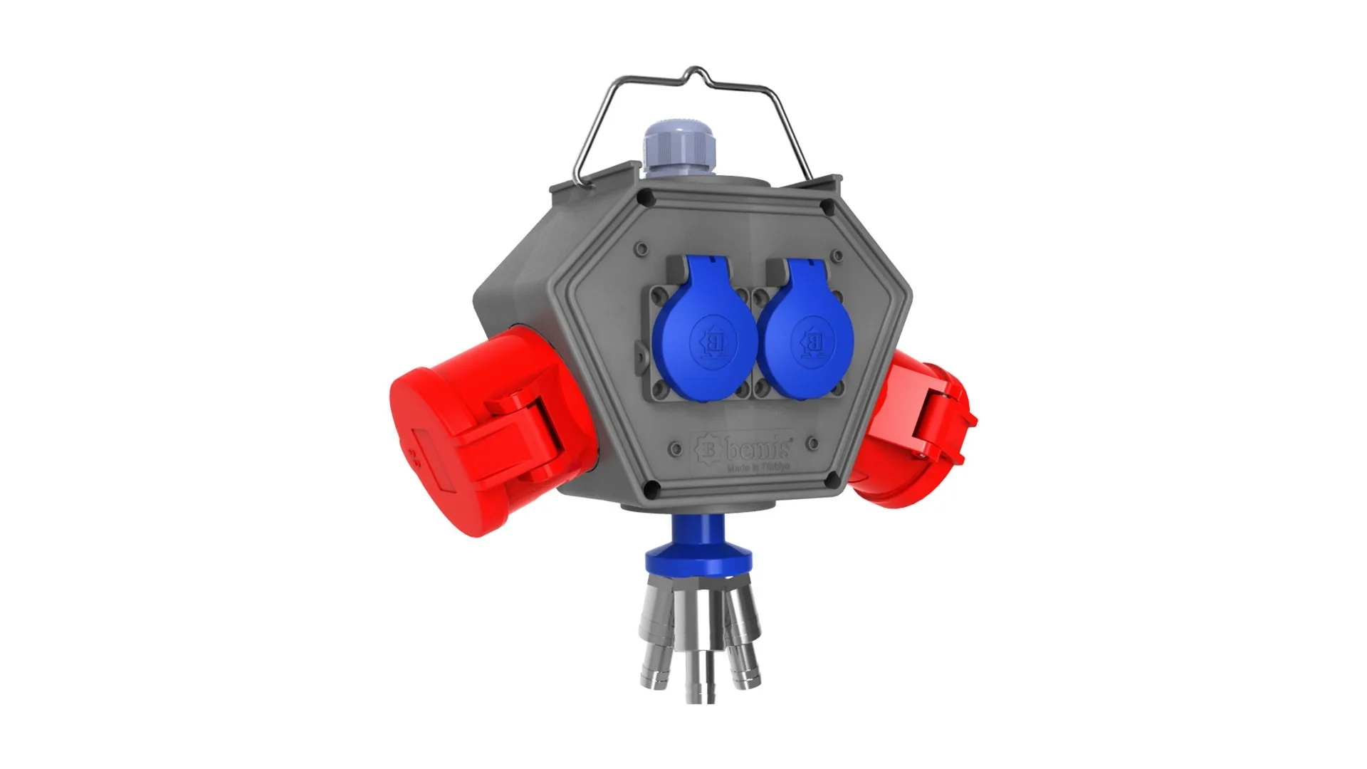 Bemis BX1-0660-2113 Bemis CEE Norm 4/32A. 2 Ad. + 1/16A. 2 Ad. + 3 Hava Çıkışlı Box IP44