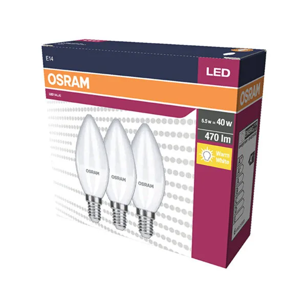 Osram Led Klasik Mum 3 Lu Ampul 470 Lm