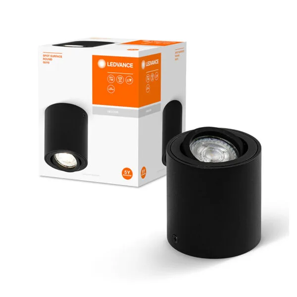 Osram Spot Surface Round Bk Gu10